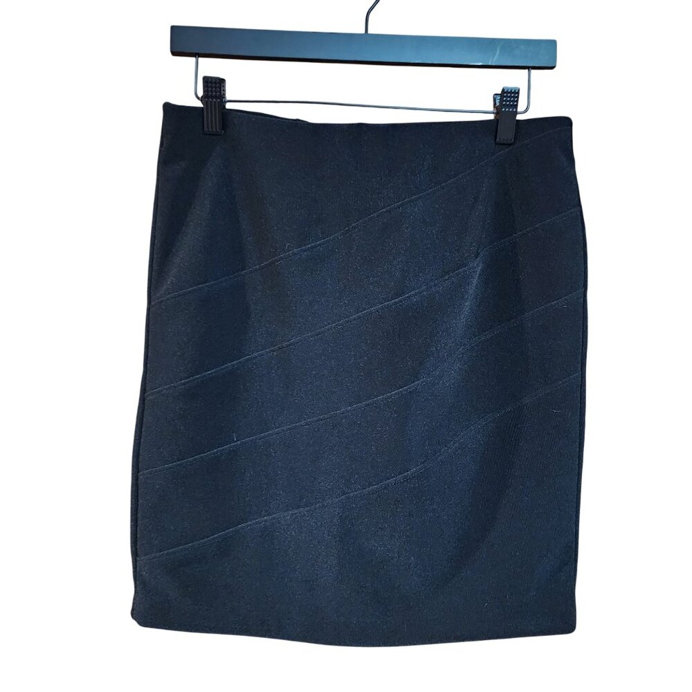 AGB Womens Black Knee-Length Pencil Skirt Size S
